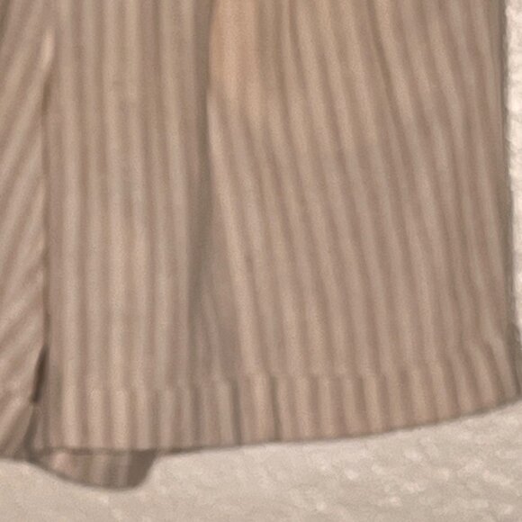 Rafaella Women's 4 Beige & White Striped Linen-Blend High-Waisted Shorts  Y2K - Picture 6 of 13